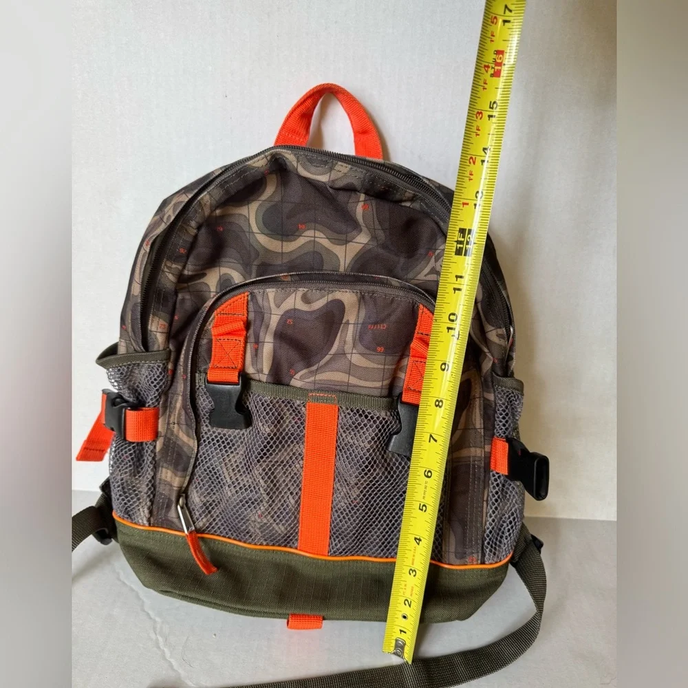 GAP Camouflage Backpack with Orange and Olive Accents